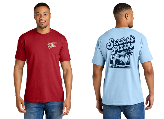 sexton's pizza - surf van tee